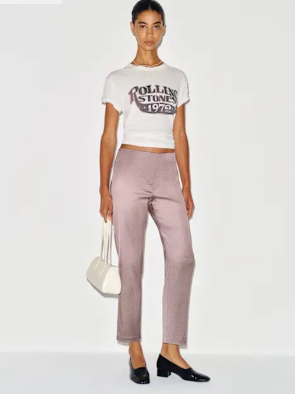 Reformation Hadley Mid Rise Satin Pant